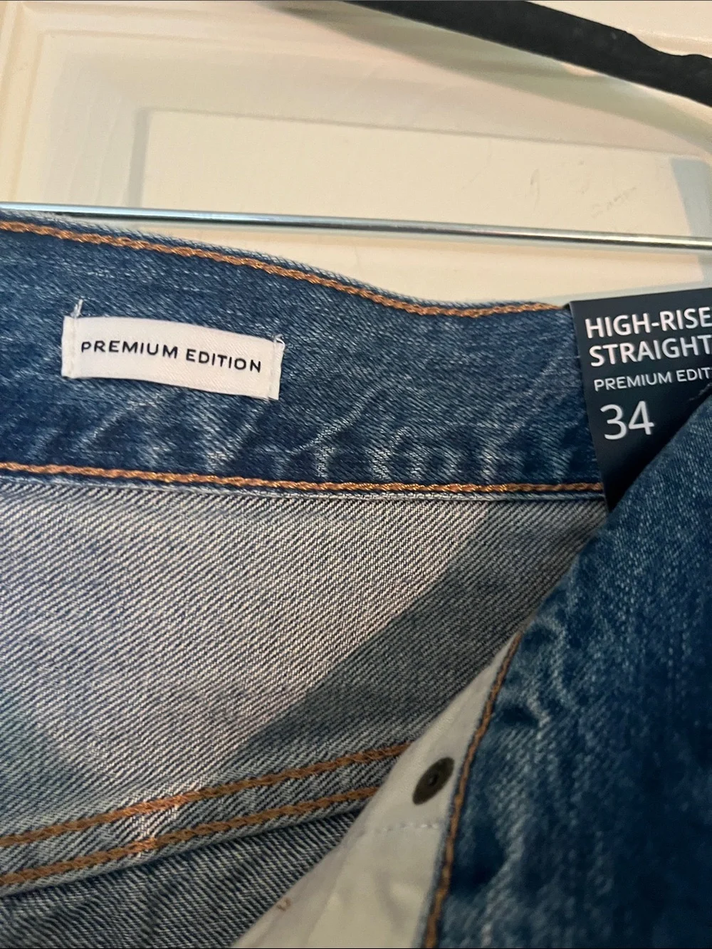 J. Crew High-Rise Straight Jeans in Faded Blue